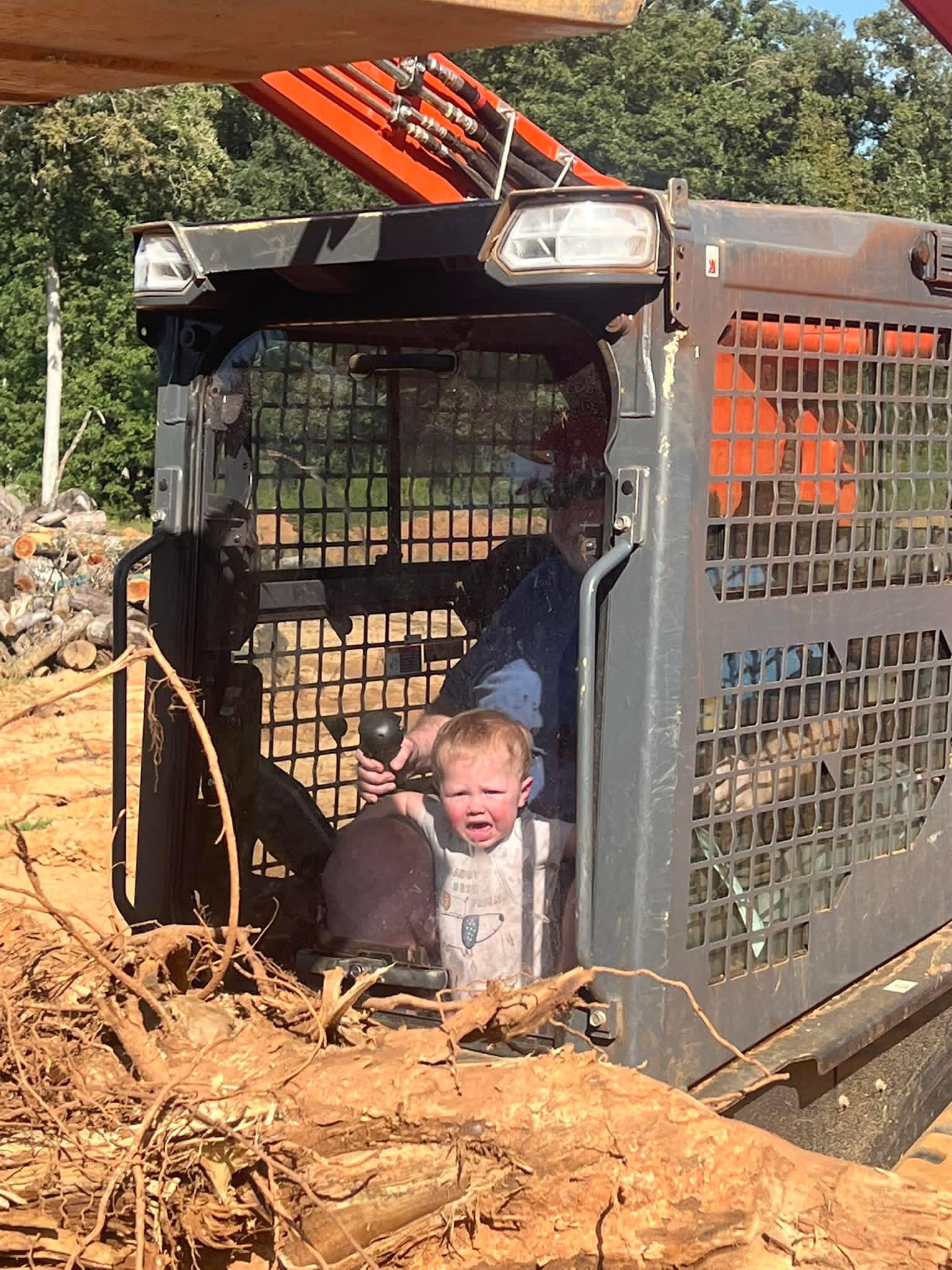 Family on the job site